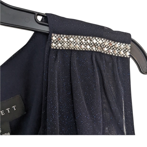 Scarlett navy blue cocktail dress, size 16, sparkle, party event dress - Picture 3 of 12